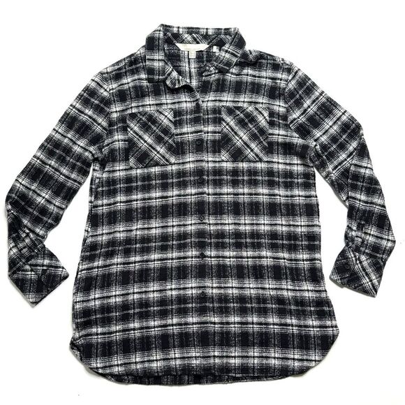 Barbour Womens Thora Shirt 8 Mono Check Cotton Flannel Gorpcore Black/White - Picture 1 of 16